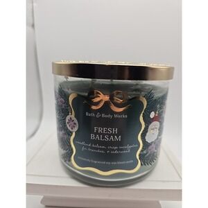 Bath & Body Works FRESH BALSAM 🎄 Scented 3 Wick CANDLE
